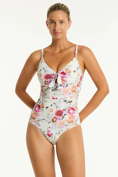 SEA LEVEL Belle Tie Front DD/E Cup One Piece in Coconut