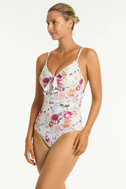 SEA LEVEL Belle Tie Front DD/E Cup One Piece in Coconut