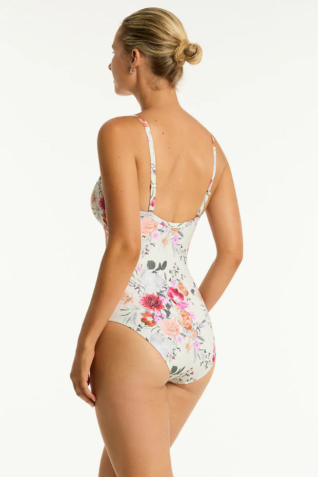 SEA LEVEL Belle Tie Front DD/E Cup One Piece in Coconut