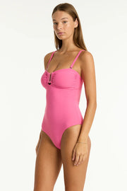 Sea Level Spinnaker U Bar Bandeau One Piece Candy