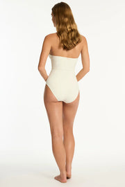 Sea Level Nautique Longline Halter One Piece in Coconut