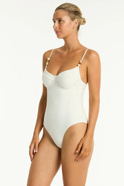 SEA LEVEL Caracus Balconette Bra One Piece in Coconut