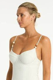 SEA LEVEL Caracus Balconette Bra One Piece in Coconut