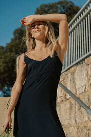 The Desiree Slip Dress in Navy