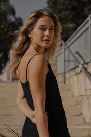 The Desiree Slip Dress in Navy Iridescent Sea Fremantle Perth