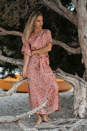 Monaco Silk Dress in Soft Pink iridescent sea Fremantle Perth