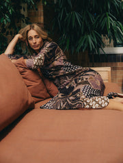 Amira Kaftan in the Pink Pheasant Batik