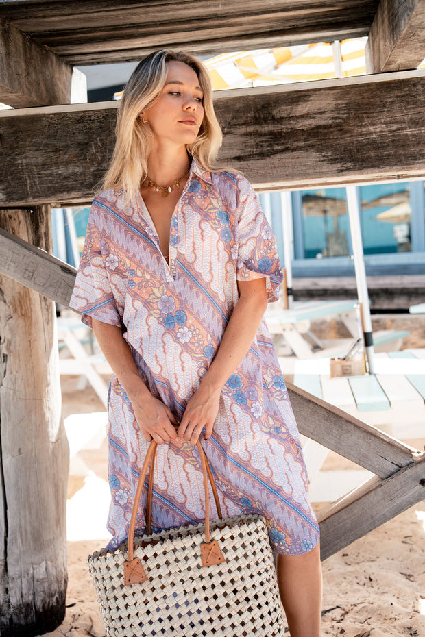 Oversized Beach Shirt Dress - Wonderland