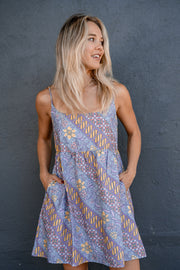 Batik Mini Dress in Lilac