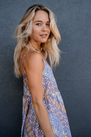 Batik Mini Dress in Lilac