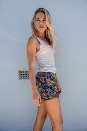 Iridescent Sea Batik Shorts Made from soft, luxurious cotton batik fabric, these summer-worthy shorts feature a convenient side zip and a flattering fit.