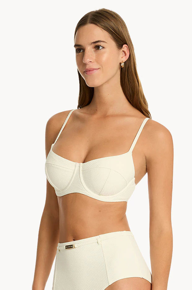 Sea Level Nautique Balconette Bra in Coconut