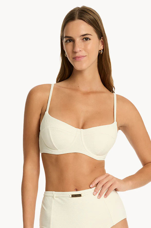 Sea Level Nautique Balconette Bra in Coconut