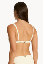 Sea Level Nautique Chain Link Longline Tri Top in Coconut