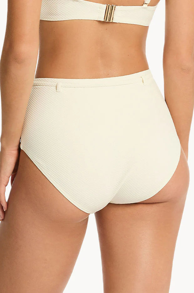 Sea Level Nautique Panelled High Waist Pant in Coconut