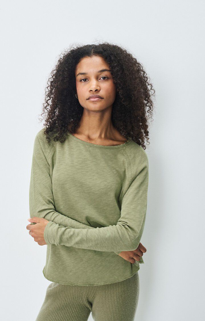 トップス AMERICAN VINTAGE DRY SILKY WIDE sweat Women's sweatshirt Zofbay - HEATHER GREY 39 Long sleeve Grey