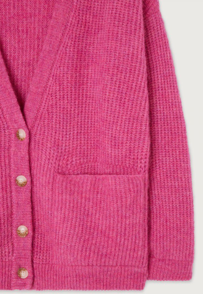 American Vintage East Button up cardigan in Magenta Iridescent Sea Fremantle perth