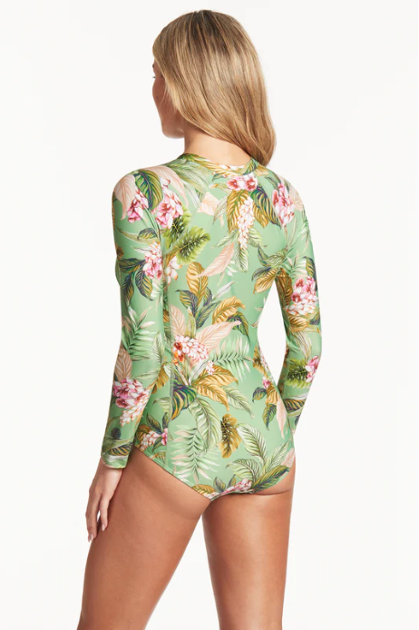 Lost Paradise Long Sleeve One Piece Iridescent Sea South Fremantle