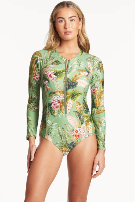 Lost Paradise Long Sleeve One Piece Iridescent Sea South Fremantle 