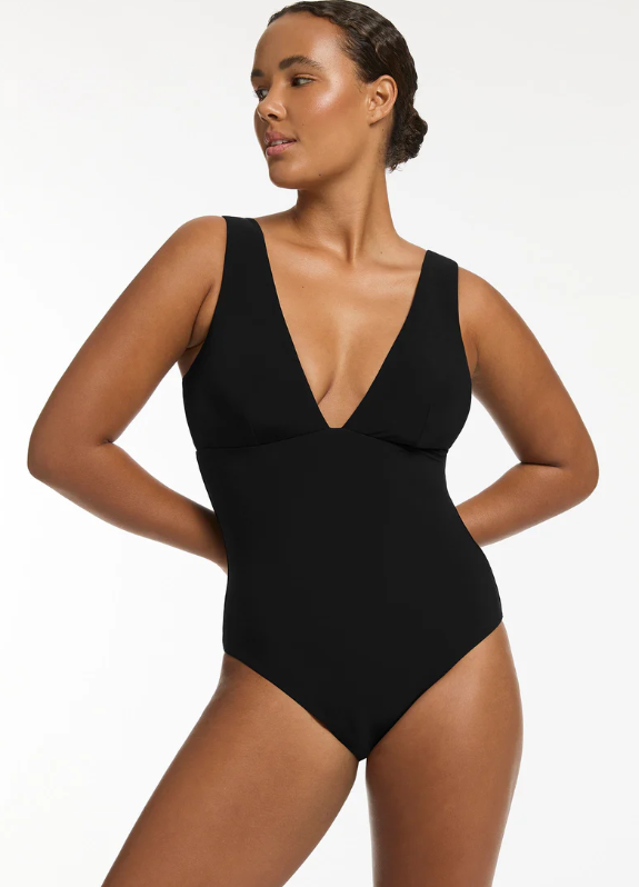 JETS Plunge One Piece in Black