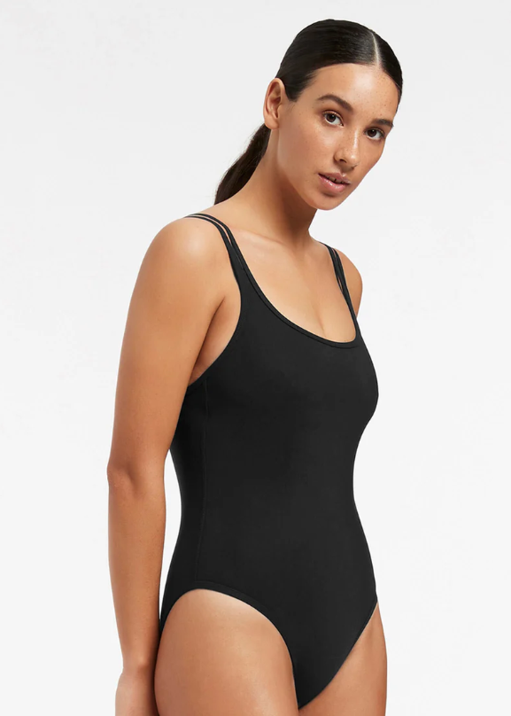 Pre order JETSET Double Strap One Piece in Black