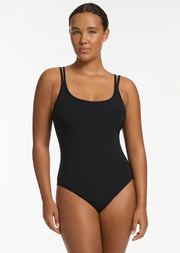 Pre order JETSET Double Strap One Piece in Black