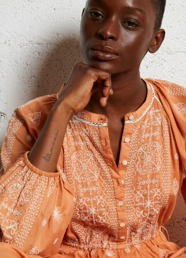 MAISON HOTEL Sole Mio Caroline Dress in Pumpkin