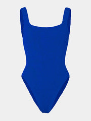 HUNZA G Square Neck Swimsuit in Royal Blue