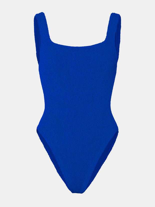 HUNZA G Square Neck Swimsuit in Royal Blue
