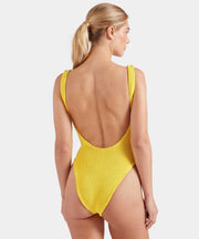 HUNZA G Square Neck Swimsuit in Sunflower