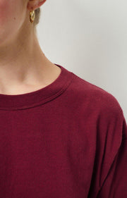 American Vintage Ypawood Long sleeved Tee in Berry Melange