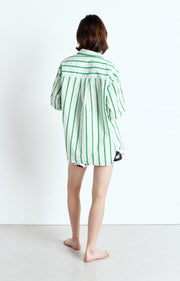 AMERICAN VINTAGE Zatybay Shirt in Neon Lagoon Stripes