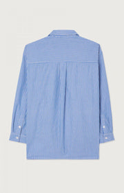 AMERICAN VINTAGE Zatybay Shirt in Aqua Stripes