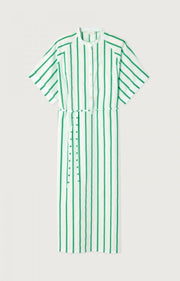 AMERICAN VINTAGE Zatybay Dress in Neon Lagoon Stripes