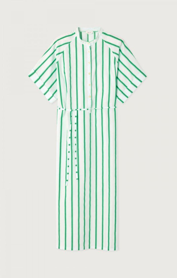 AMERICAN VINTAGE Zatybay Dress in Neon Lagoon Stripes