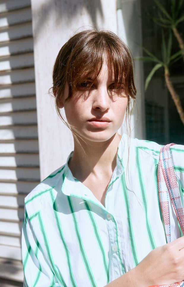AMERICAN VINTAGE Zatybay Dress in Neon Lagoon Stripes