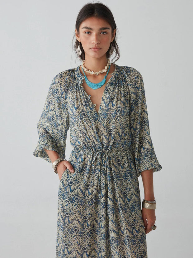 MAISON HOTEL Antonella Dress in Lapis Lazuli Iridescent sea Fremantle Perth