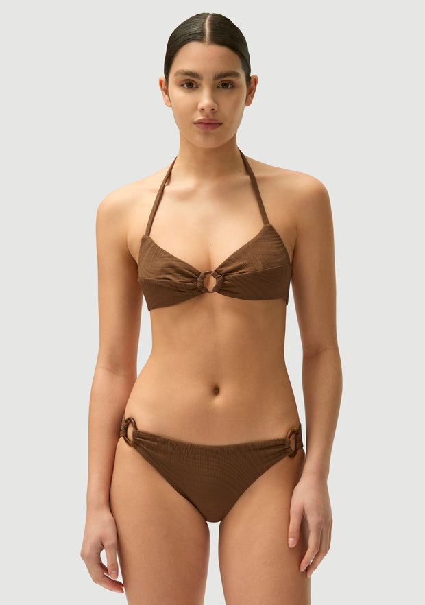 FELLA Arthur Bikini top in Cocoa Iridescent Sea Fremantle Perth