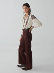 MAISON HOTEL Audrey Blouse in Carnaby Chocolate