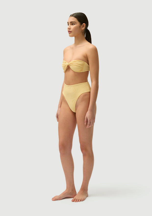 FELLA Bernie Bandeau Bikini Top in Butter Iridescent sea Fremantle Perth