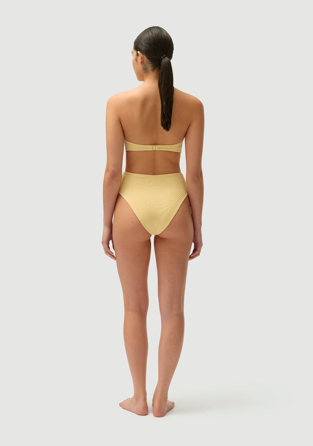 FELLA Bernie Bandeau Bikini Top in Butter Iridescent sea Fremantle Perth