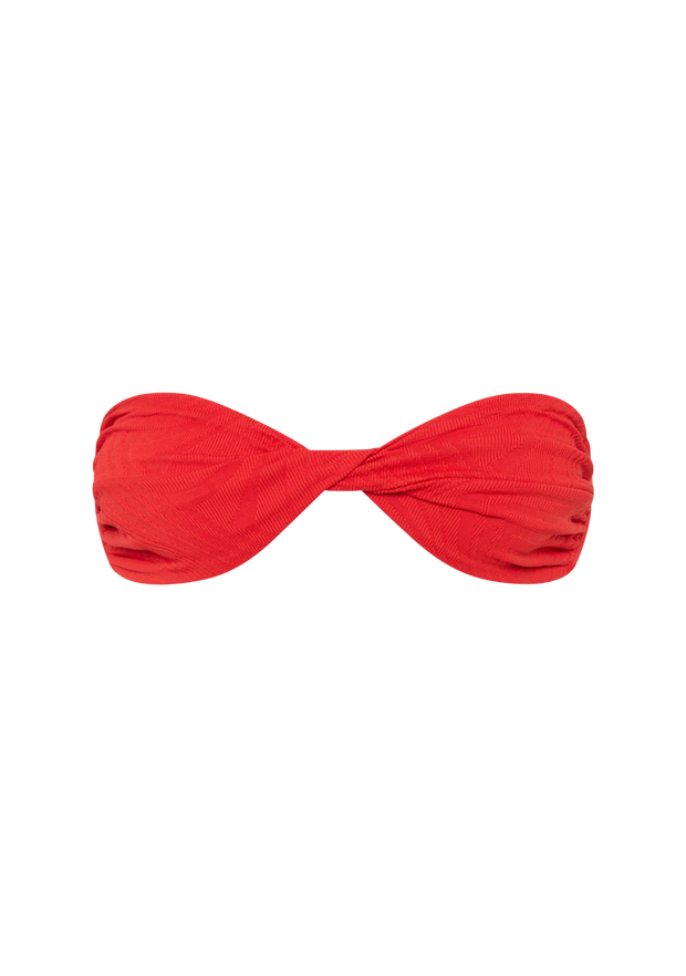 FELLA Bernie Bandeau Bikini Top in Tomato