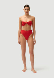 FELLA Bernie Bandeau Bikini Top in Tomato