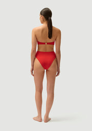 FELLA Bernie Bandeau Bikini Top in Tomato