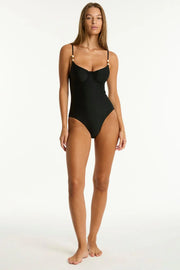 SEA LEVEL Caracus Balconette Bra One Piece in Black