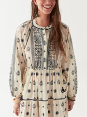 MAISON HOTEL Sole Mio Caroline Dress in Off White Iridescent Sea Perth