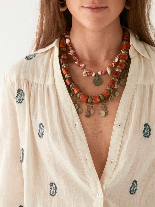 MAISON HOTEL Dylan Blouse in Cachemira Ivory