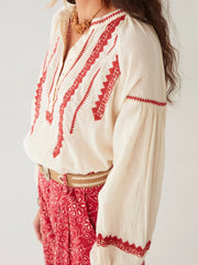 MAISON HOTEL Irina Blouse in Bell Pepper