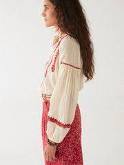 MAISON HOTEL Irina Blouse in Bell Pepper
