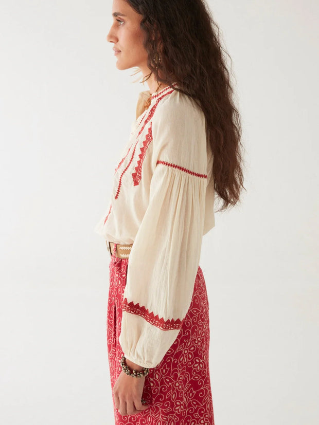 MAISON HOTEL Irina Blouse in Bell Pepper